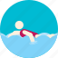 swimming, diving, floating, pool, sport, water 