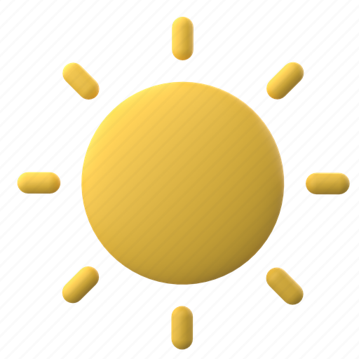 Weather, sun, sunny, solar, forecast, day, season 3D illustration - Download on Iconfinder