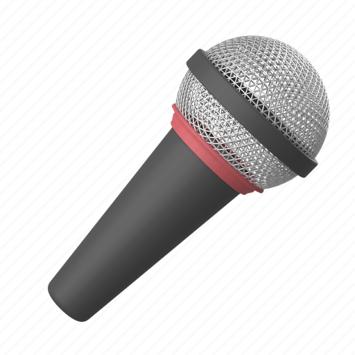 Media, mic, microphone, record, voice, music, sing 3D illustration - Download on Iconfinder