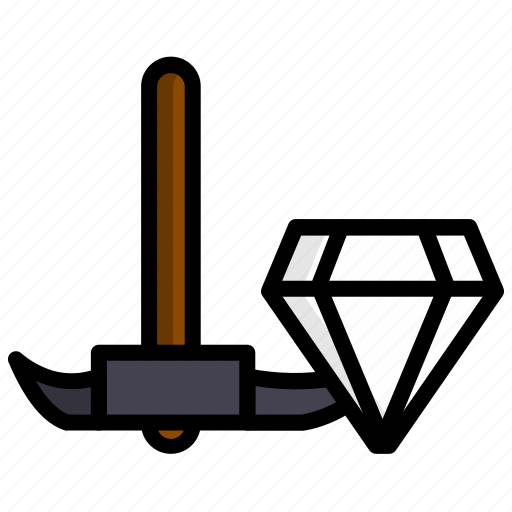 Activities, ui, lifestyle, diamond, mining, hobbies icon - Download on Iconfinder
