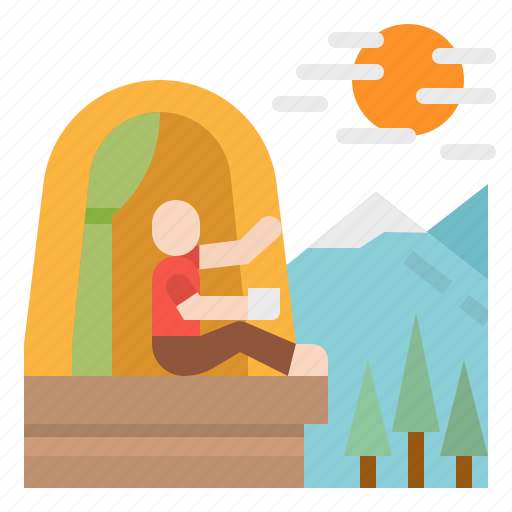 Camping, firecamp, forest, tent, travel icon - Download on Iconfinder