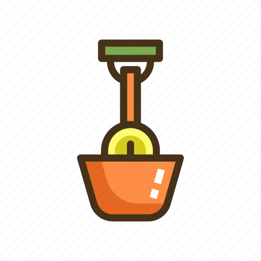 Composting, compost, flower pot, shovel icon - Download on Iconfinder