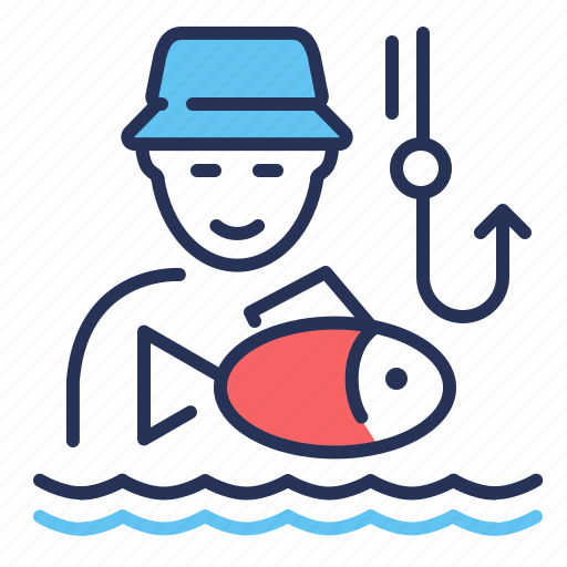 Fisherman, fishing, hobby, hook icon - Download on Iconfinder