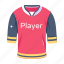 sports jersey, hockey sweater, hockey jersey, hockey shirt, hockey uniform 