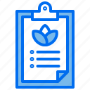clipboard, grow, paper, plant, task