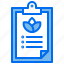 clipboard, grow, paper, plant, task 