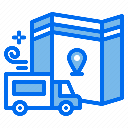 Delivery, location, logistic, map, shipping, truck icon - Download on Iconfinder