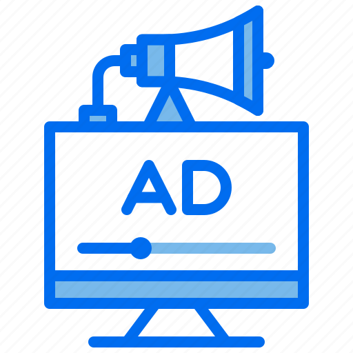 Ad, advertising, computer, marketing, megaphone, video icon - Download on Iconfinder