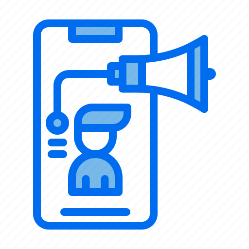 Advertising, marketing, megaphone, person, phone icon - Download on Iconfinder