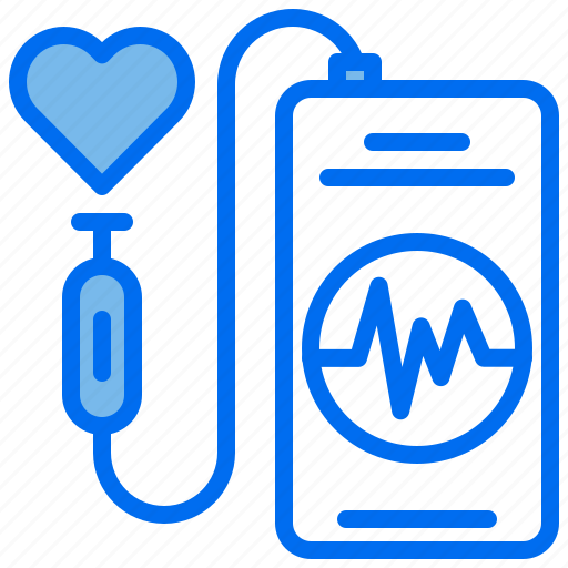 Diagnose, heart, phone, pulse icon - Download on Iconfinder