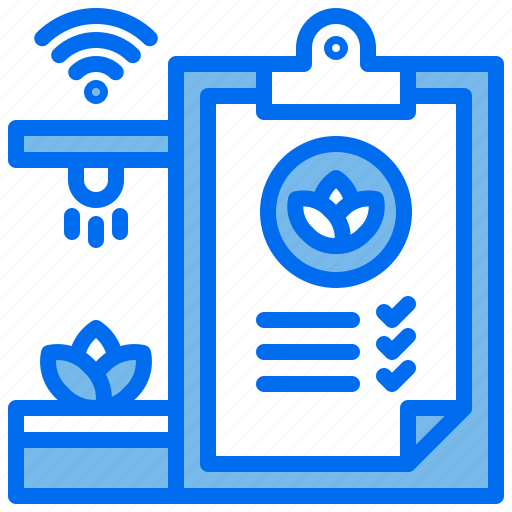 Agriculture, clipboard, document, plant, sprinkling, wifi icon - Download on Iconfinder