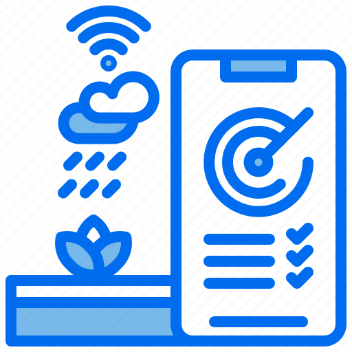 Agriculture, performance, phone, plant, rain, wifi icon - Download on Iconfinder
