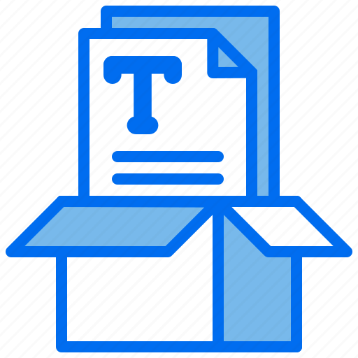Archive, box, document, open, text icon - Download on Iconfinder