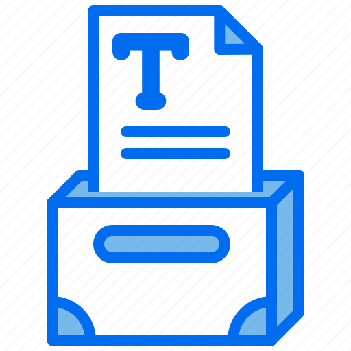 Archive, box, open, paper, text icon - Download on Iconfinder
