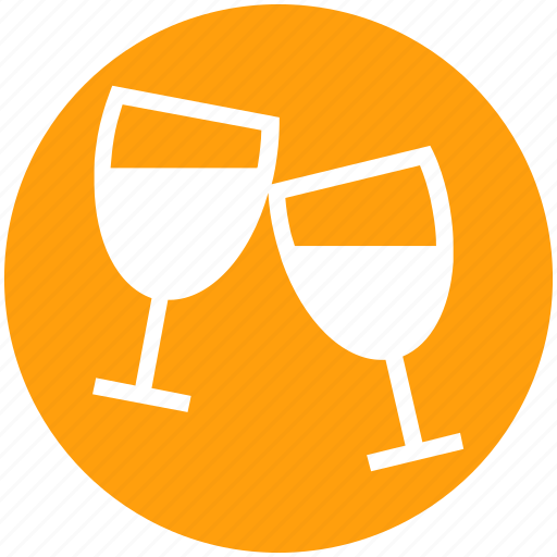 Alcohol, champaign, cheers, drink, glasses, toast, wine icon - Download on Iconfinder