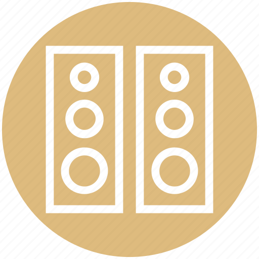 Audio, entertainment, loudspeakers, sound, speakers, stereo, woofers icon - Download on Iconfinder