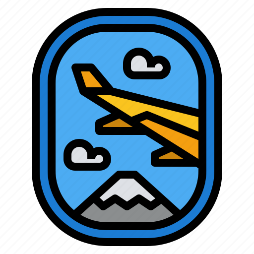 Airplane, holiday, transportation, travel, window icon - Download on Iconfinder