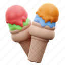 ice, cream, cone, ice cream, food, summer, holiday, vacation, dessert 