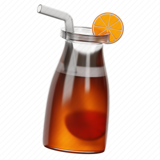 Orange, juice, drink, summer, beach, vacation, holiday 3D illustration - Download on Iconfinder