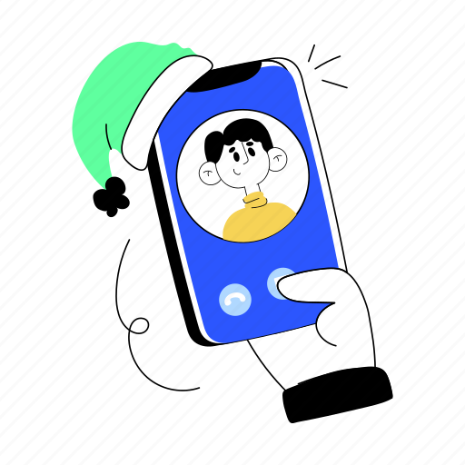 Video call, video communication, phone call, video talk, mobile talk illustration - Download on Iconfinder