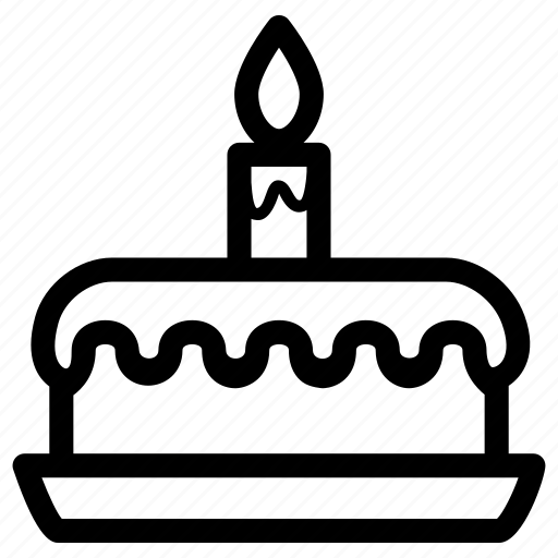 Birthday, cake, candle, dessert, frosting, pie, tart icon - Download on Iconfinder
