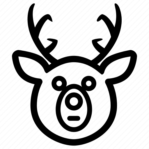 Animal, deer, elk, head, mammal, reindeer icon - Download on Iconfinder