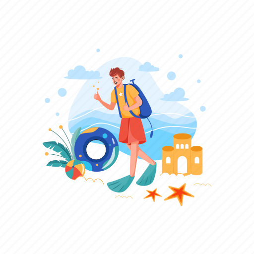 Holiday, journey, lifestyle, summer, picnic, recreation, tourist illustration - Download on Iconfinder