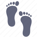 barefoot, footprint, footstep, holiday