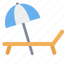 beach, chair, umbrella, resort