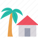 beach, house, home, apartment