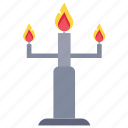 candelabra, light, flame, candle, stand