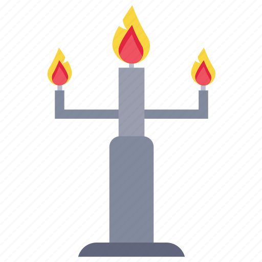 Candelabra, light, flame, candle, stand icon - Download on Iconfinder