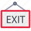 exit, sign, hanging 