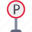 parking, banner, place 