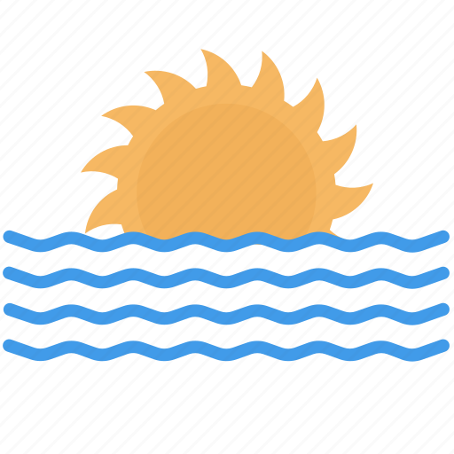 Water, sea, ocean, sun icon - Download on Iconfinder
