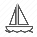 boat, navigating, sail, sailboat, swimming, water, vessel