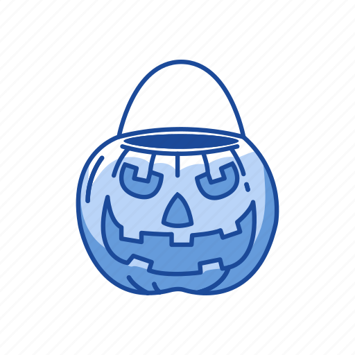 Basket pumpkin, carved pumpkin, trick or treat, halloween icon - Download on Iconfinder