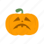 carved pumpkin, pumpkin, sad pumpkin, halloween 