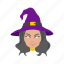 magician, witch, witch hat, halloween 