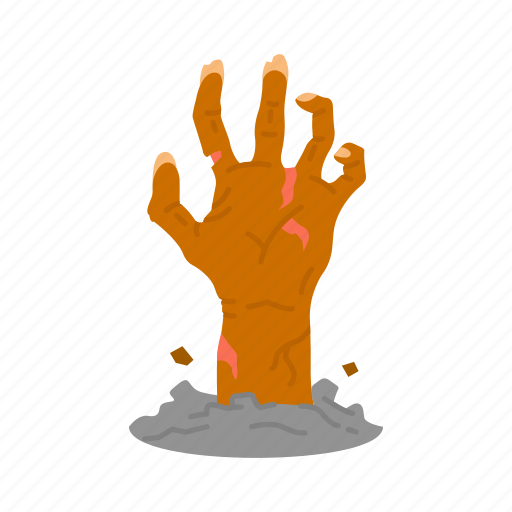 Buried alive, hand, zombie, halloween icon - Download on Iconfinder