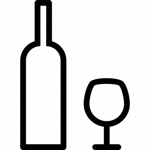 Bottle, drink, glass, wine, alcohol, beverage icon - Download on Iconfinder