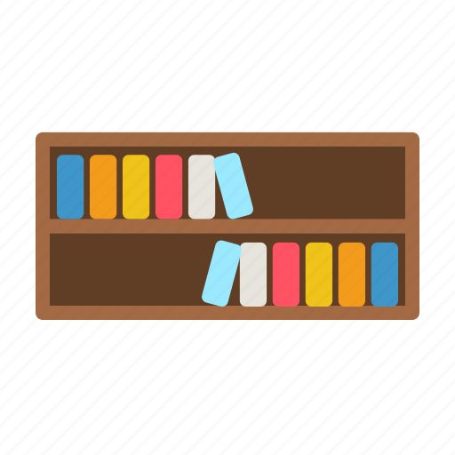 Bookshelf, library, book, education, school, learning, study icon - Download on Iconfinder