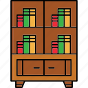 bookshelf, library, book, education, furniture, books, bookcase, knowledge