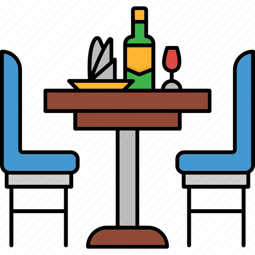 Dining table, table, furniture, interior, chair, desk, dine-table icon - Download on Iconfinder