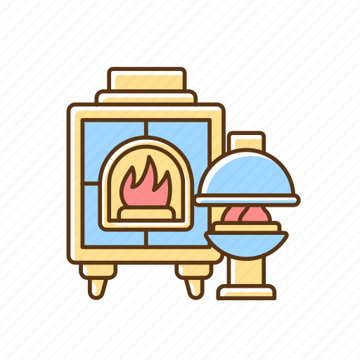 Heating home, fireplace, interior, firewood icon - Download on Iconfinder