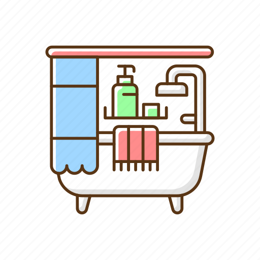 Bathroom interior, shower, washroom, bathtub icon - Download on Iconfinder
