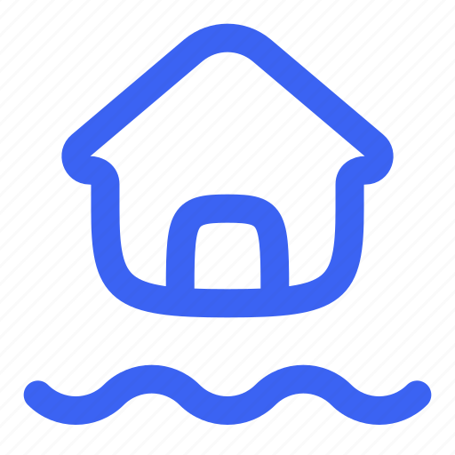 Home, house, property, flood, insurance, water, real estate icon - Download on Iconfinder