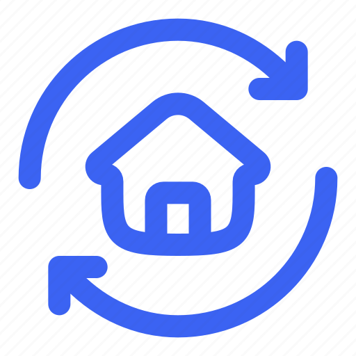 Home, house, property, refresh, restart, real estate, sync icon - Download on Iconfinder