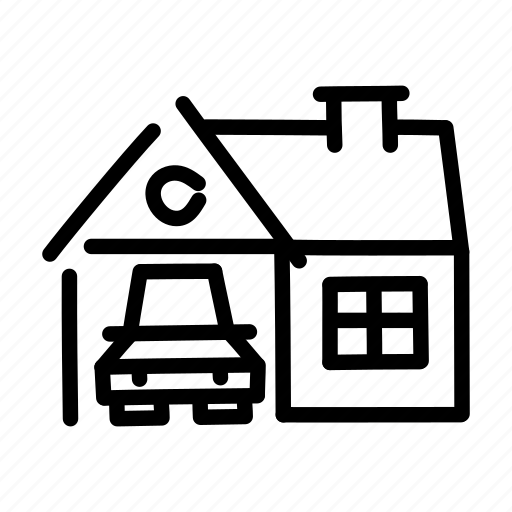 Garage, house, car, property, estate icon - Download on Iconfinder