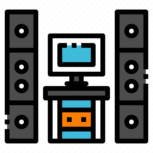Entertainment, home, loudspeaker, television, theater icon - Download on Iconfinder